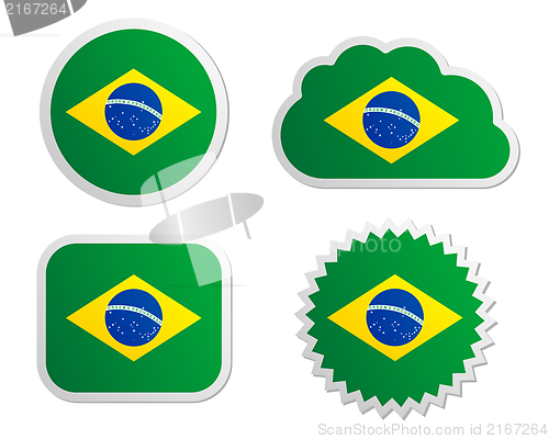Image of Brazil flag labels