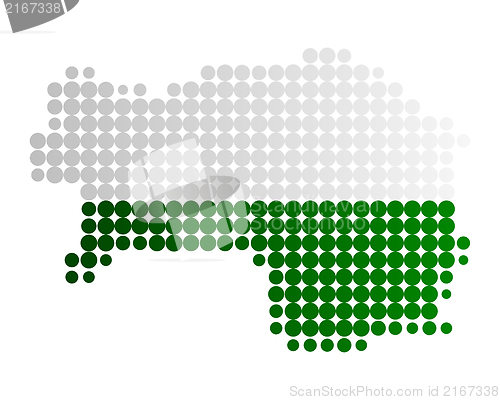 Image of Map and flag of Styria