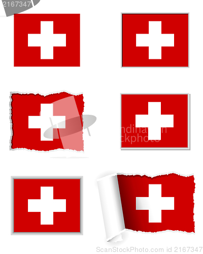 Image of Switzerland flag set