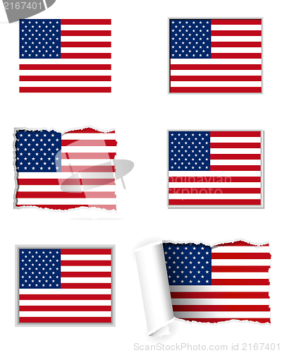 Image of USA flag set