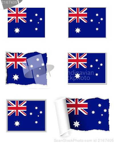 Image of Australia flag set