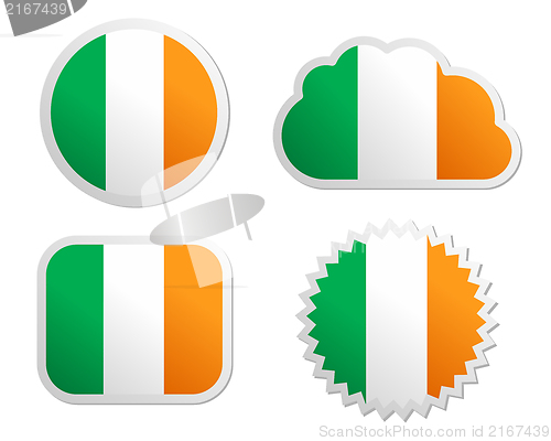 Image of Ireland flag labels