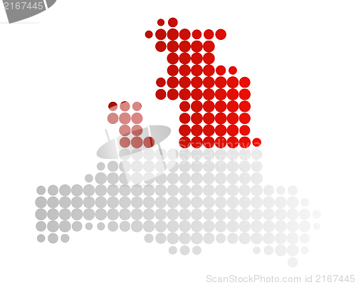Image of Map and flag of Salzburg