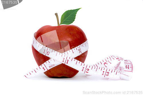 Image of Apple with Measuring Tape