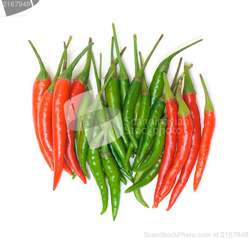 Image of Heap Red and Green Chilli Hot Peppers