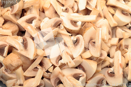 Image of Fresh sliced Mushrooms Champignons
