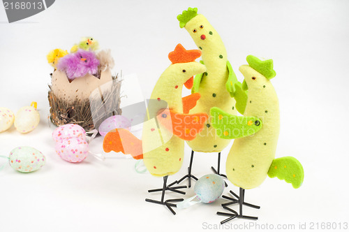 Image of Easter chicken family