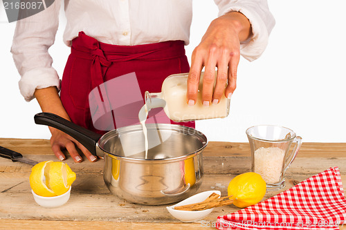 Image of Pouring milk