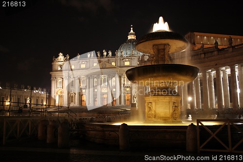 Image of St. Peter's Basilica and fountain