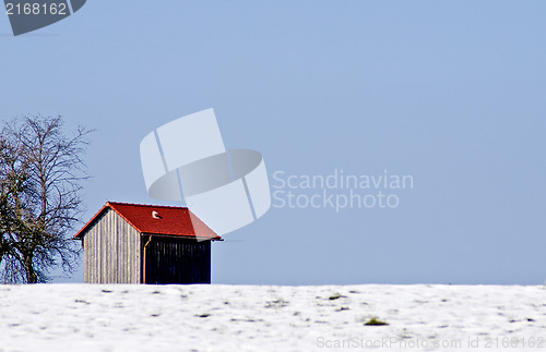 Image of Cabin in snow