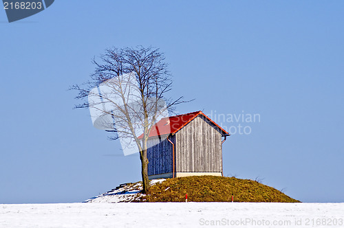 Image of Cabin in snow