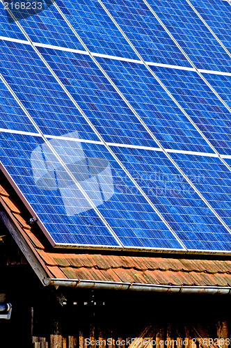 Image of Solar panel on old barn