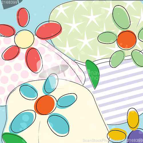 Image of Pastel flowers design