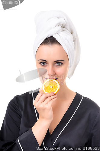 Image of cosmetic mask with fresh exotic fruits