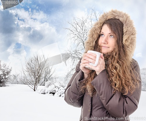 Image of nice hot drink on a cold