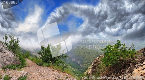 Image of Fantastic view from the mountains to the valley