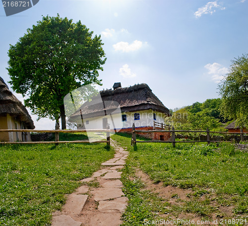 Image of The ancient building in the national park "Pirogovo". 