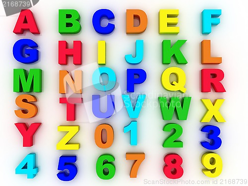 Image of full alphabet with numerals