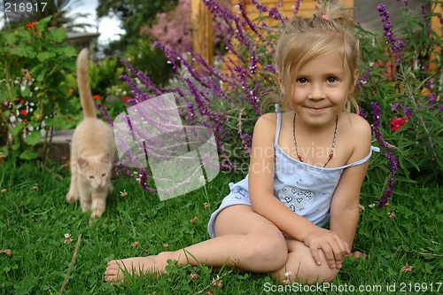 Image of the child on the grass