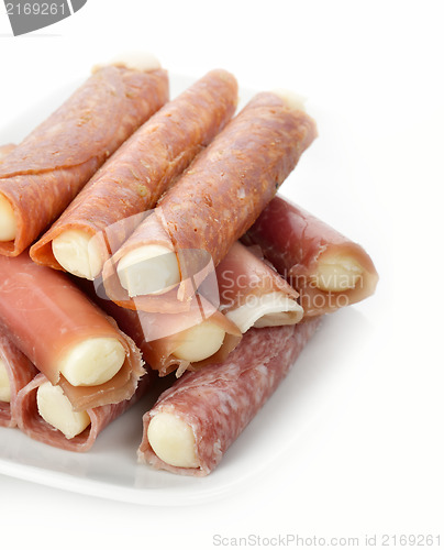 Image of Meat And Salami Rolls With Cheese