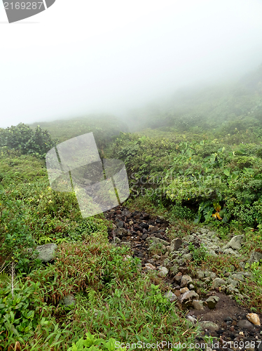 Image of misty impression of Guadeloupe