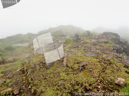 Image of foggy mountain top