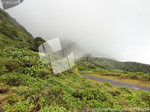 Image of cloudy impression of Guadeloupe