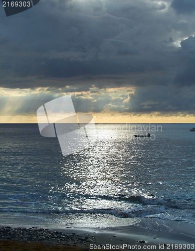 Image of coastalevening scenery at Guadeloupe
