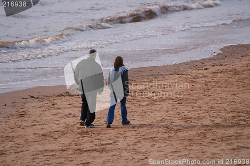 Image of Winter Walk On The Beach