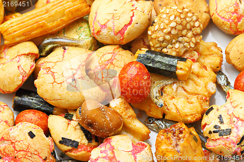 Image of Japanese traditional snack,rice cracker