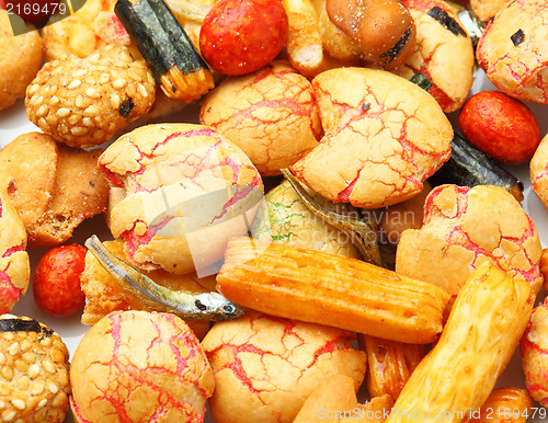 Image of Japanese traditional snack,rice cracker