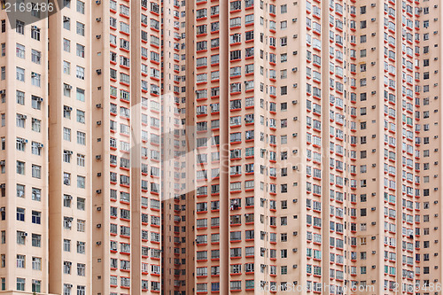Image of Hong Kong crowded apartment building