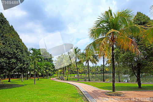 Image of path in park