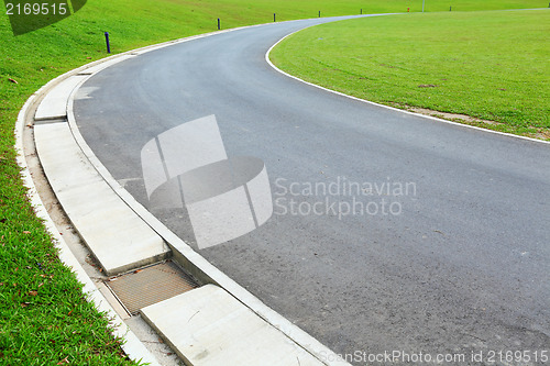 Image of path in golf course