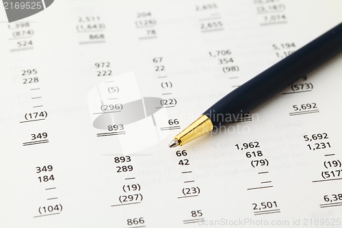 Image of accounting financial data