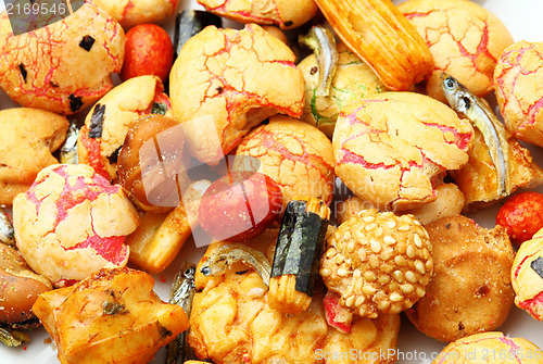 Image of Japanese traditional snack,rice cracker