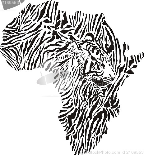 Image of symbol Africa in Tiger camouflage