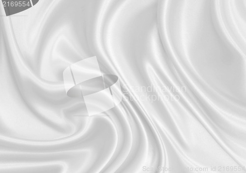 Image of Smooth elegant white silk