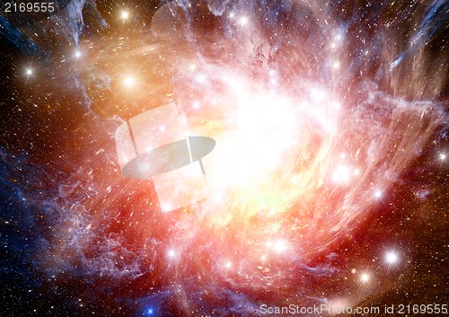 Image of galaxy in a free space