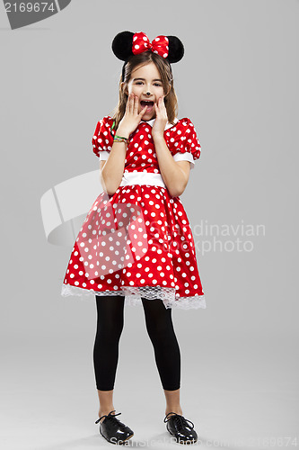 Image of Little girl with a carnival custome