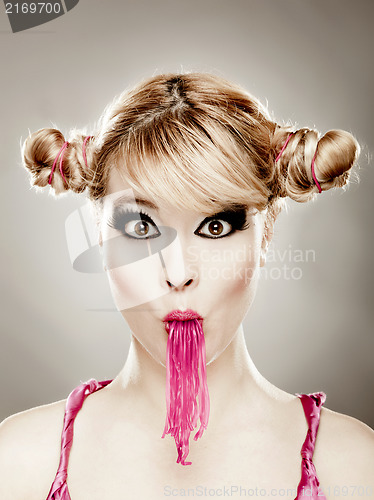 Image of Eating pink gums