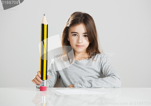 Image of Little girl in the school