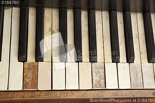 Image of Old piano keyboard