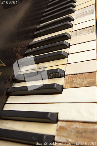Image of Old piano keyboard