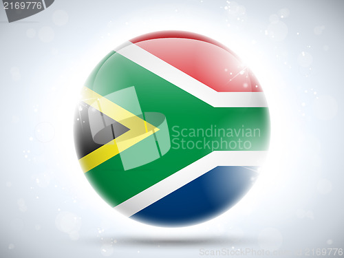 Image of South Africa Flag Glossy Button