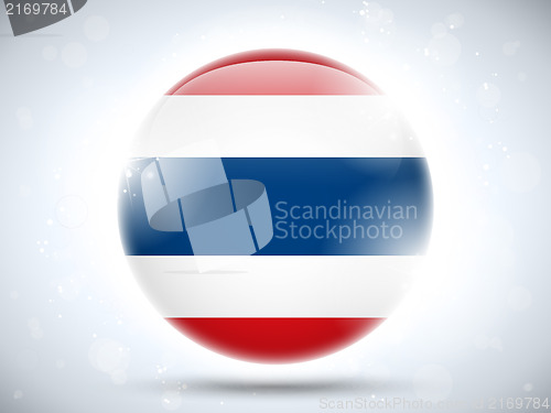 Image of Thailand Flag Glossy Button