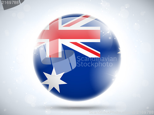 Image of Australia Flag Glossy Button