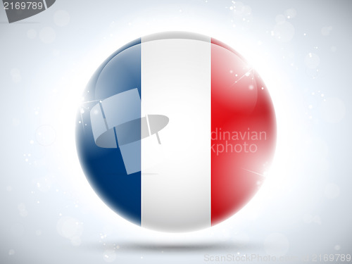 Image of France Flag Glossy Button