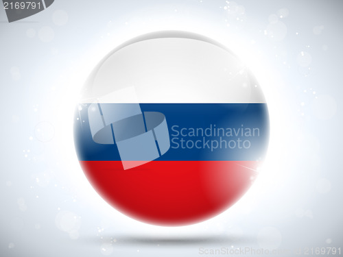 Image of Russia Flag Glossy Button