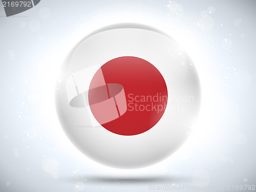Image of Japan Flag Glossy Button